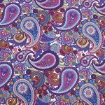 Shawl Patterned Purple Upholstery Fabric