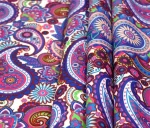Shawl Patterned Purple Upholstery Fabric - Image 7