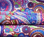 Shawl Patterned Purple Upholstery Fabric - Image 8