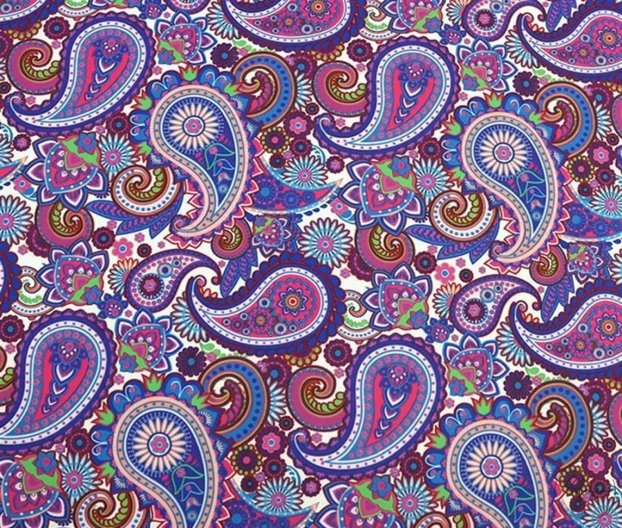 Shawl Patterned Purple Upholstery Fabric Shawl Patterned Purple Upholstery Fabric - Image 1