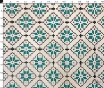 Stylized Winter Patterned Green Fabric
