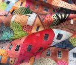 Tiny Houses Patterned Sofa Upholstery Fabric - Image 3