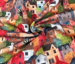 Tiny Houses Patterned Sofa Upholstery Fabric - Image 4