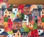 Tiny Houses Patterned Sofa Upholstery Fabric - Image 6
