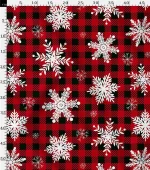 White Snow Pattern Plaid Upholstery Fabric - Image 3