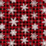 White Snow Pattern Plaid Upholstery Fabric
