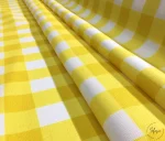 Yellow Plaid Upholstery Fabric - Image 7