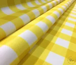 Yellow Plaid Upholstery Fabric - Image 10